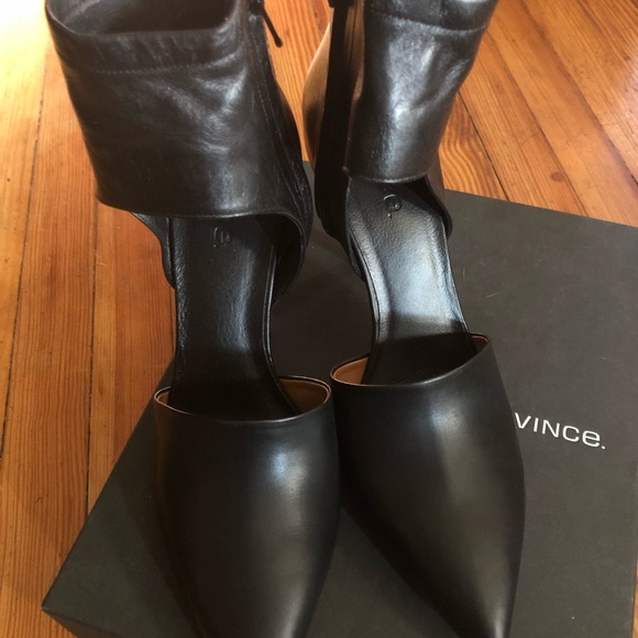 Vince black leather close toed heels - Picture 4 of 7